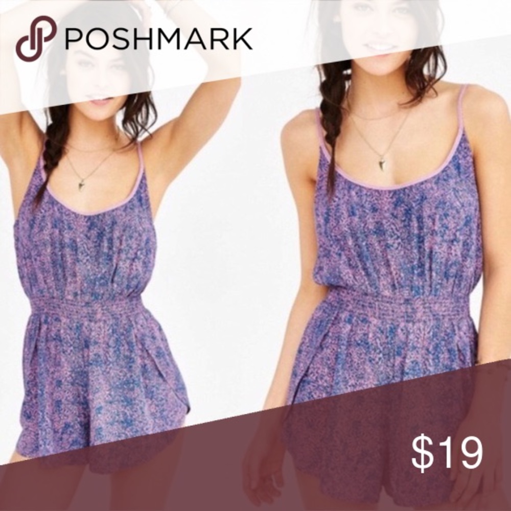 Ecote Pink and Blue Romper